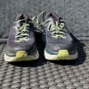 Hoka One One Black and Blue Athletic Shoes